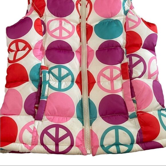Old Navy Multicolored Puffer Zip Up Vest Sz Large - Picture 4 of 12